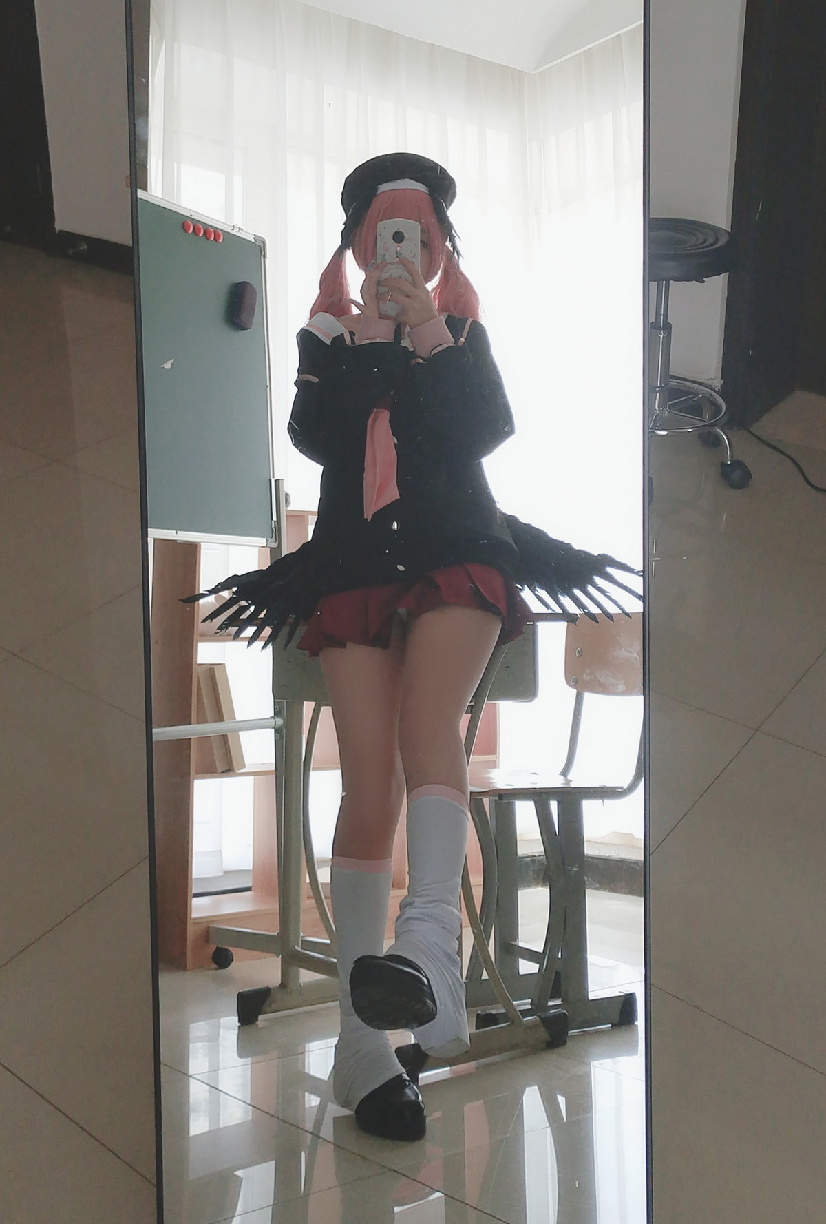 xgyw.top_Cosplay美女日奈娇下江小春主题室内脱性感学生制服露三点式内衣迷人诱惑写真149P