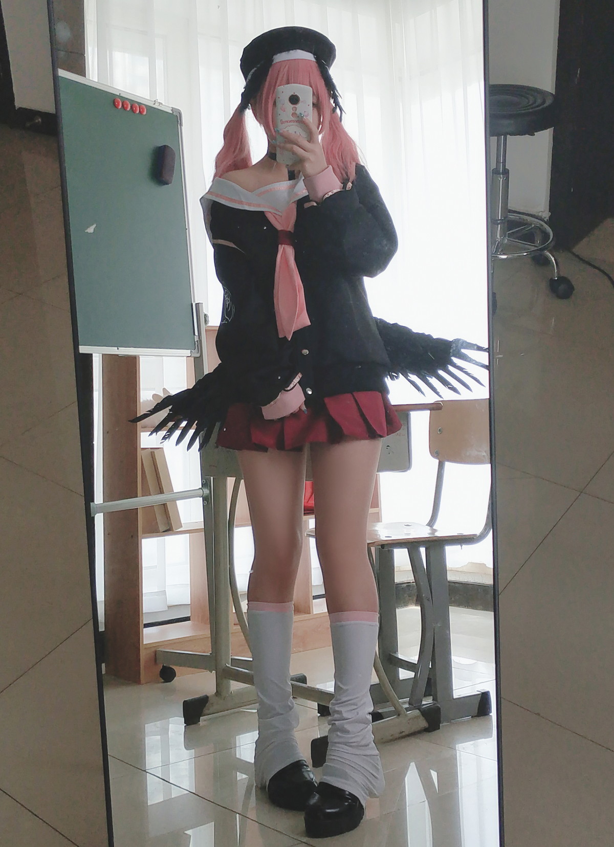 xgyw.top_Cosplay美女日奈娇下江小春主题室内脱性感学生制服露三点式内衣迷人诱惑写真149P