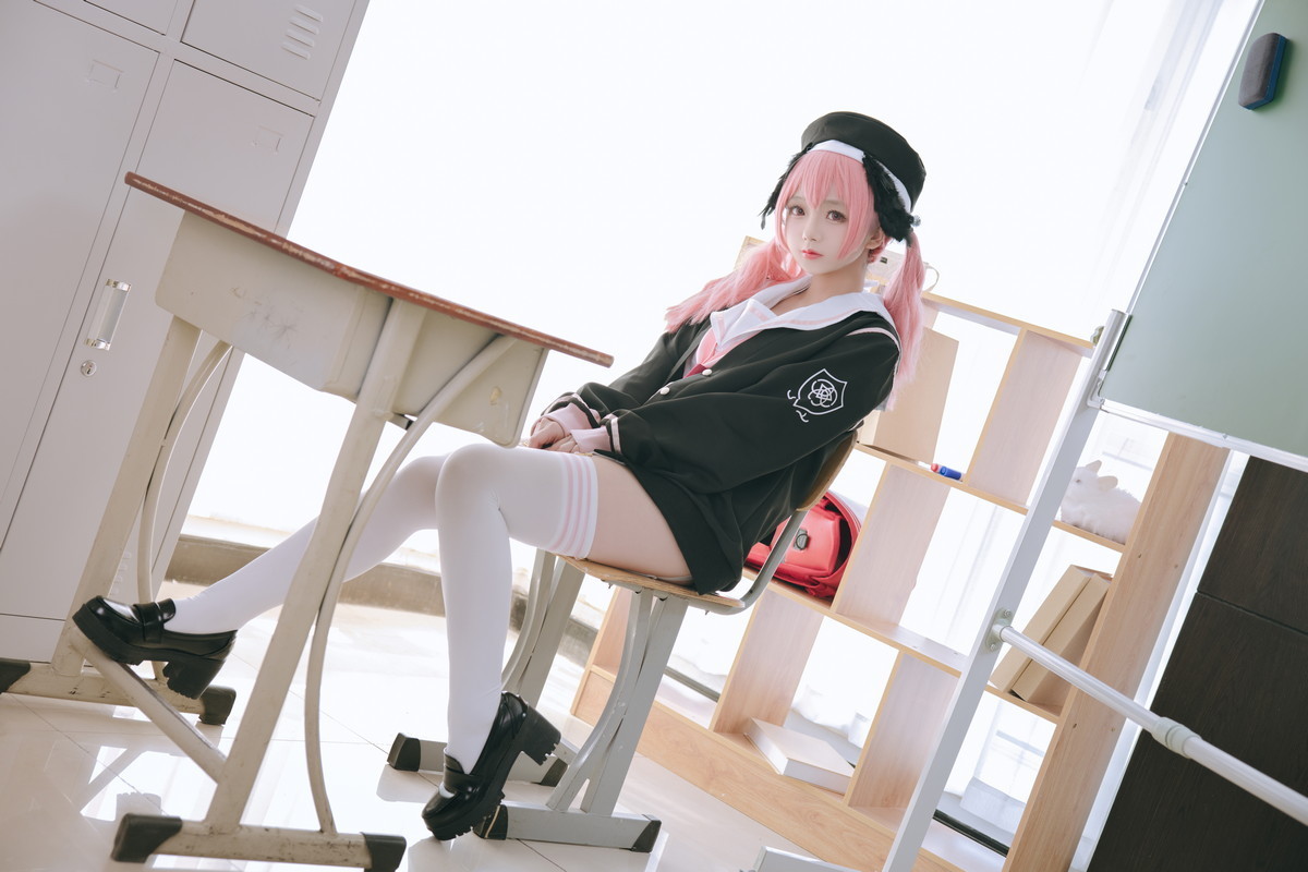 xgyw.top_Cosplay美女日奈娇下江小春主题室内脱性感学生制服露三点式内衣迷人诱惑写真149P