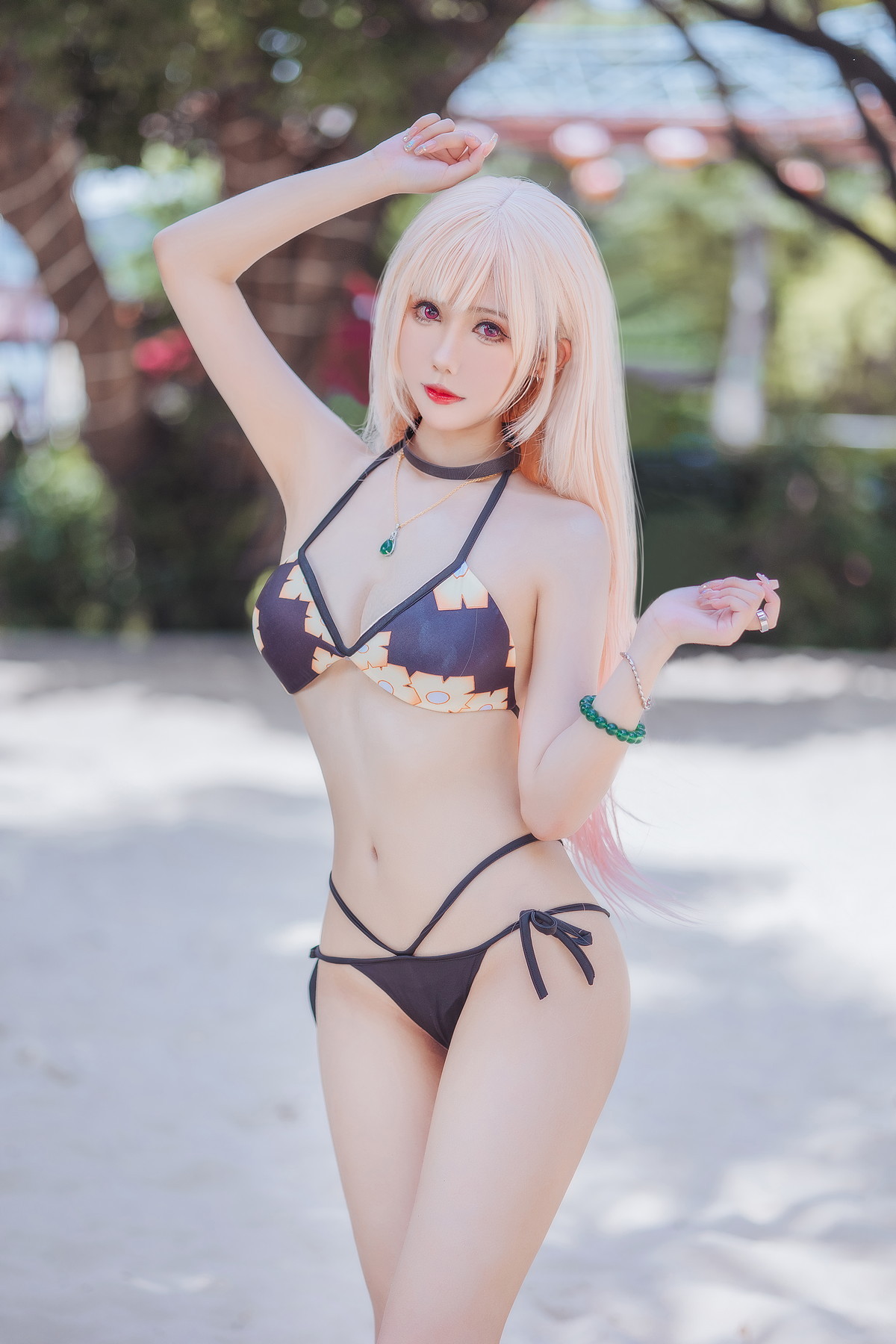 xgyw.top_Coser美女仙女月喜多川泳装主题户外泳池性感比基尼秀完美身材迷人诱惑写真29P