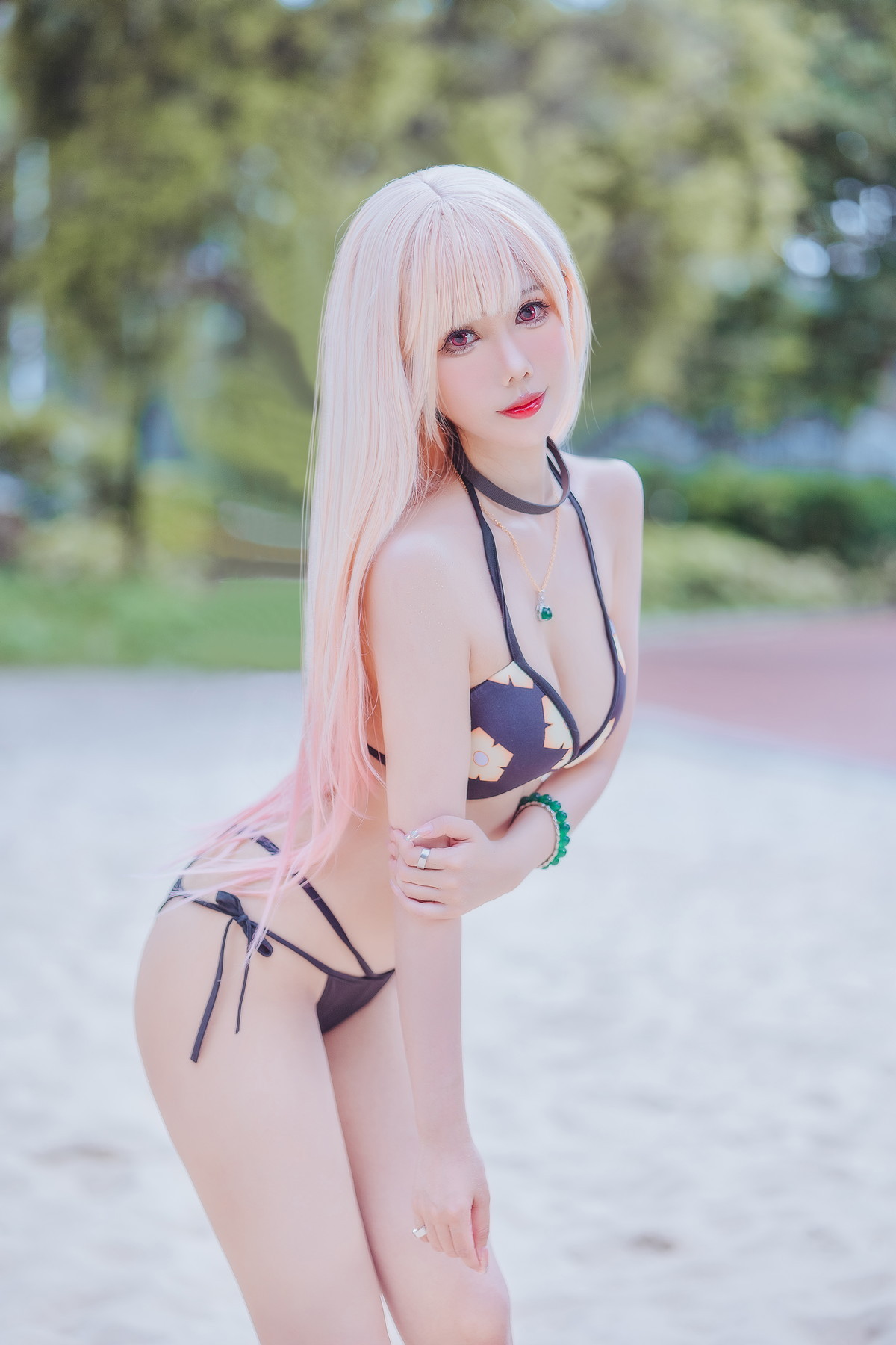 xgyw.top_Coser美女仙女月喜多川泳装主题户外泳池性感比基尼秀完美身材迷人诱惑写真29P