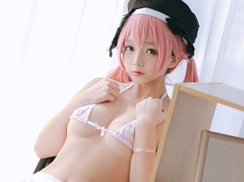 Cosplay青春美女日奈娇下江小春主题室内脱性感学姐工作服露三点式内衣迷人骚扰写真149P