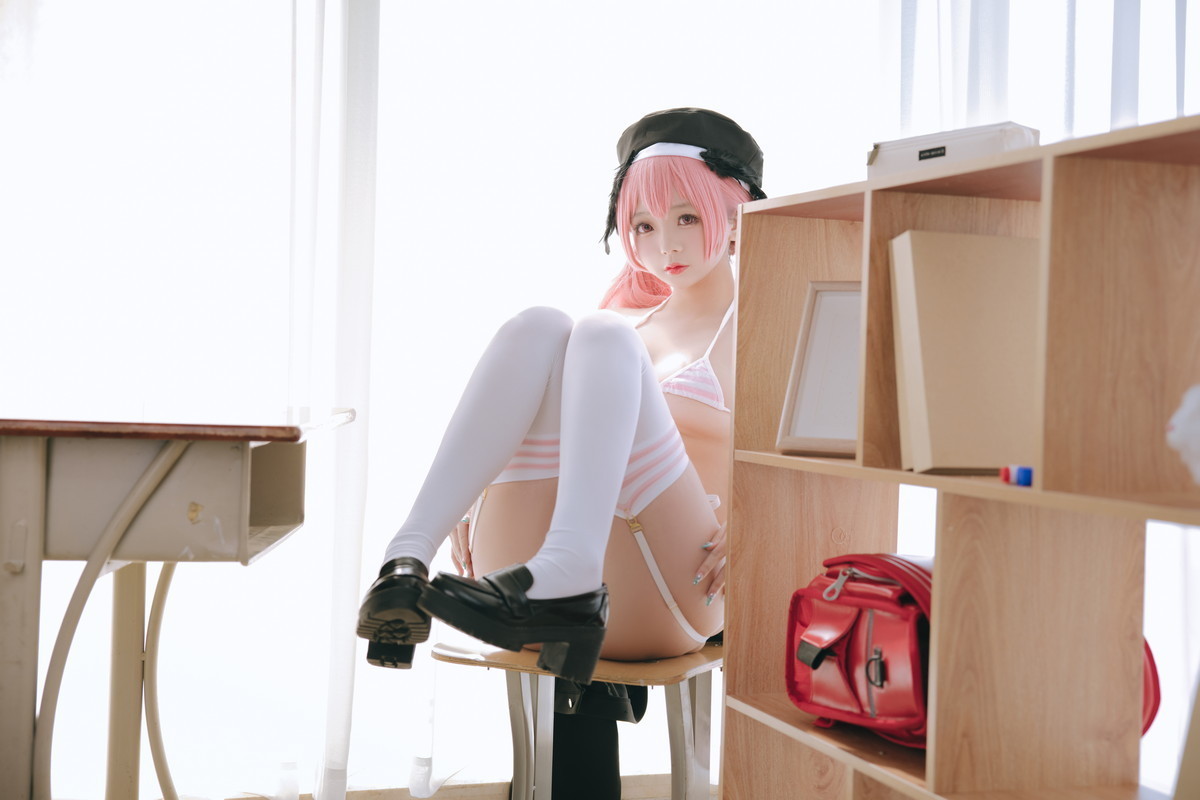 xgyw.top_Cosplay美女日奈娇下江小春主题室内脱性感学生制服露三点式内衣迷人诱惑写真149P