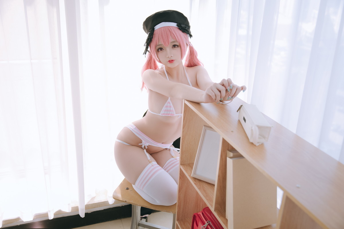 xgyw.top_Cosplay美女日奈娇下江小春主题室内脱性感学生制服露三点式内衣迷人诱惑写真149P