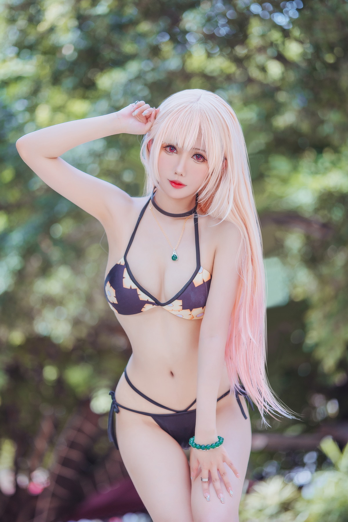 xgyw.top_Coser美女仙女月喜多川泳装主题户外泳池性感比基尼秀完美身材迷人诱惑写真29P