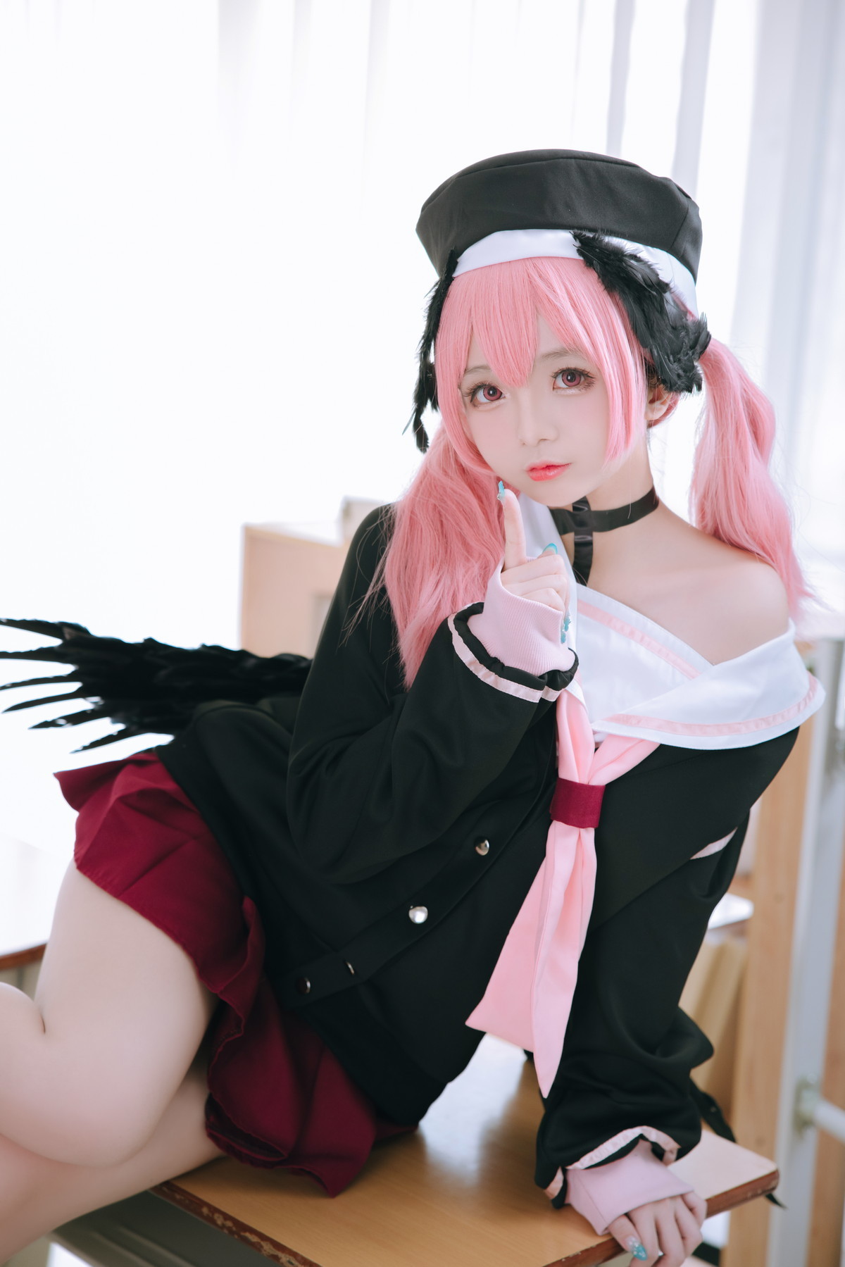 xgyw.top_Cosplay美女日奈娇下江小春主题室内脱性感学生制服露三点式内衣迷人诱惑写真149P