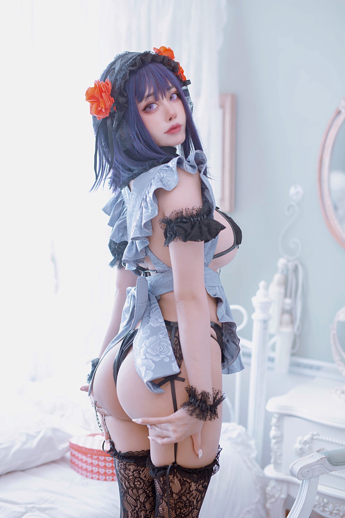 xgyw.top_日本性感萝莉Byoru-Shizuku Kuroe主题私房黑色蕾丝内衣配蕾丝吊袜惹火诱惑写真63P