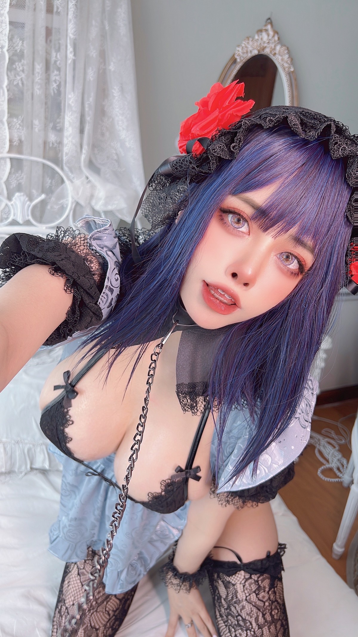 xgyw.top_日本性感萝莉Byoru-Shizuku Kuroe主题私房黑色蕾丝内衣配蕾丝吊袜惹火诱惑写真63P