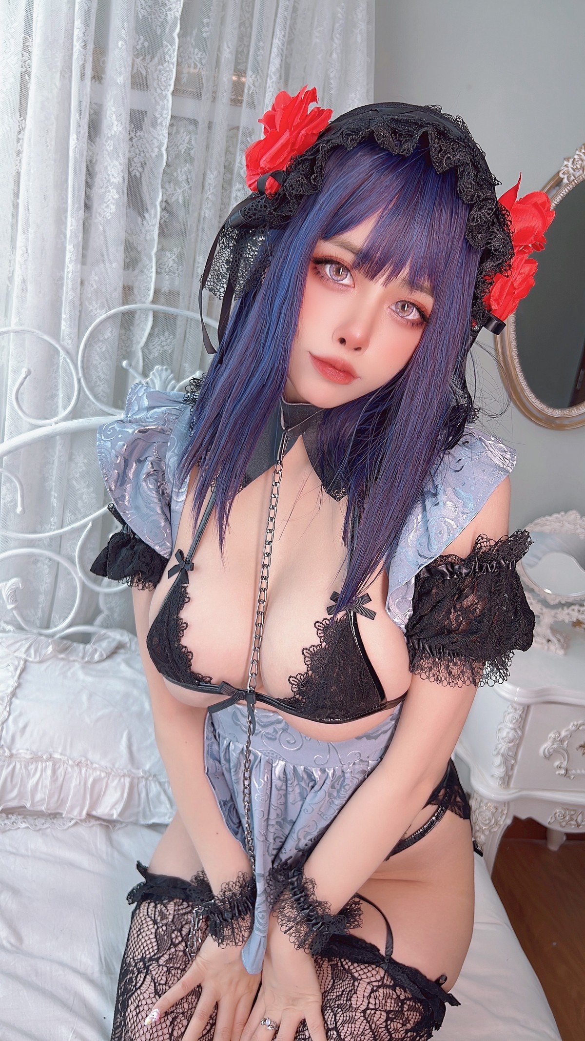 xgyw.top_日本性感萝莉Byoru-Shizuku Kuroe主题私房黑色蕾丝内衣配蕾丝吊袜惹火诱惑写真63P
