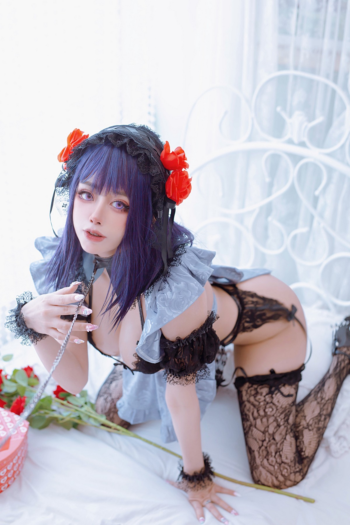 xgyw.top_日本性感萝莉Byoru-Shizuku Kuroe主题私房黑色蕾丝内衣配蕾丝吊袜惹火诱惑写真63P