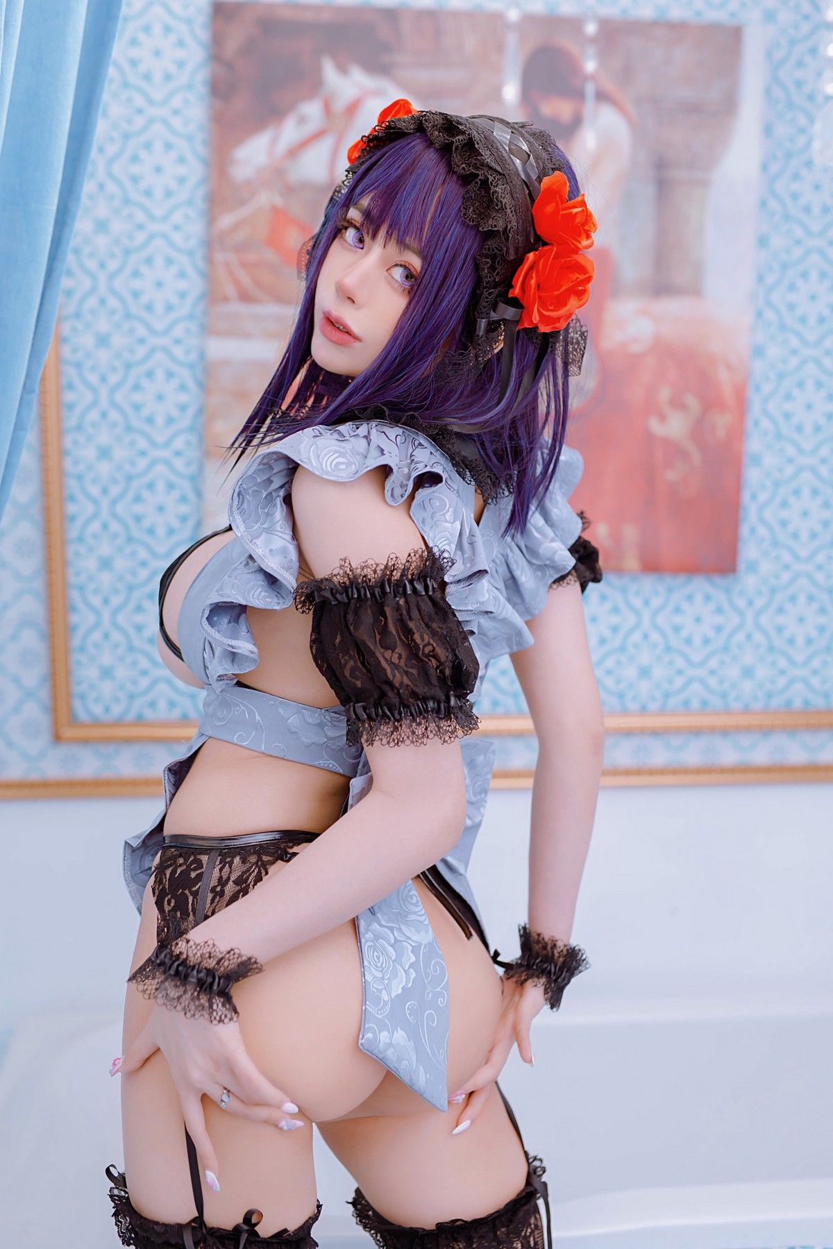 xgyw.top_日本性感萝莉Byoru-Shizuku Kuroe主题私房黑色蕾丝内衣配蕾丝吊袜惹火诱惑写真63P