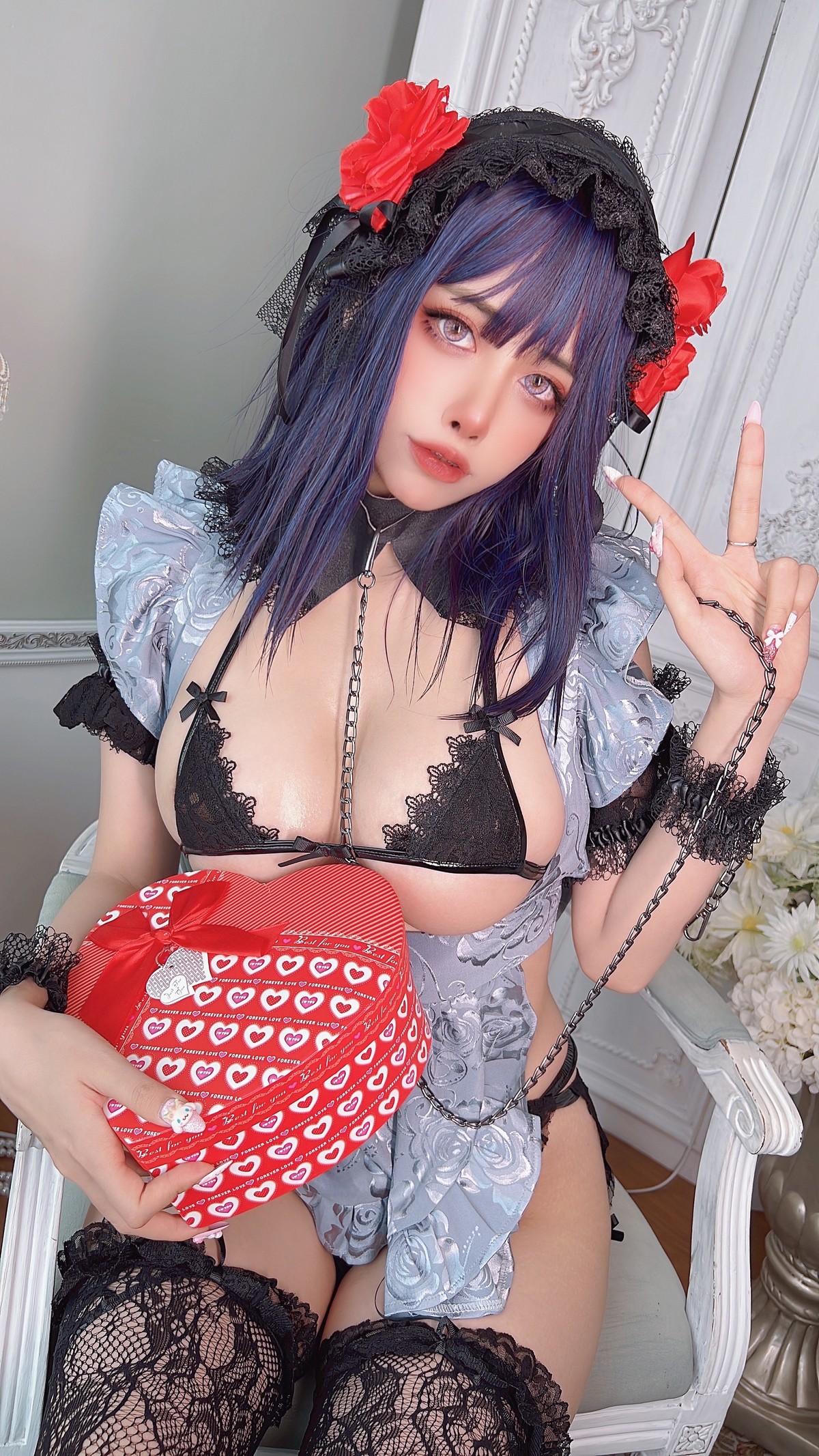 xgyw.top_日本性感萝莉Byoru-Shizuku Kuroe主题私房黑色蕾丝内衣配蕾丝吊袜惹火诱惑写真63P