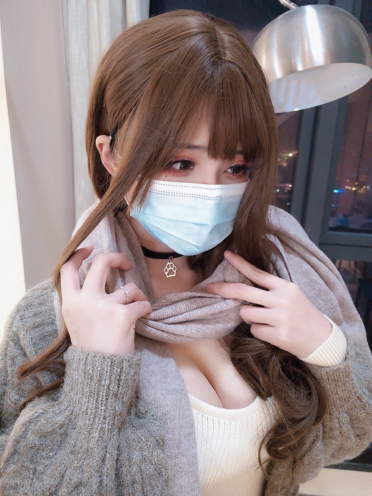 xgyw.top_网络美女rioko凉凉子睡着了主题私房床上性感灰色蕾丝内衣秀惹火身材诱惑写真45P