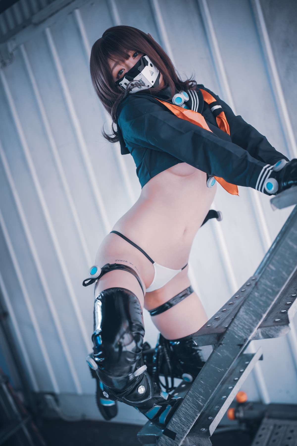 xgyw.top_[DJAWA]No.213_模特Maruemon_GantZ Version主题脱皮衣露黑色皮质情趣内衣诱惑写真151P