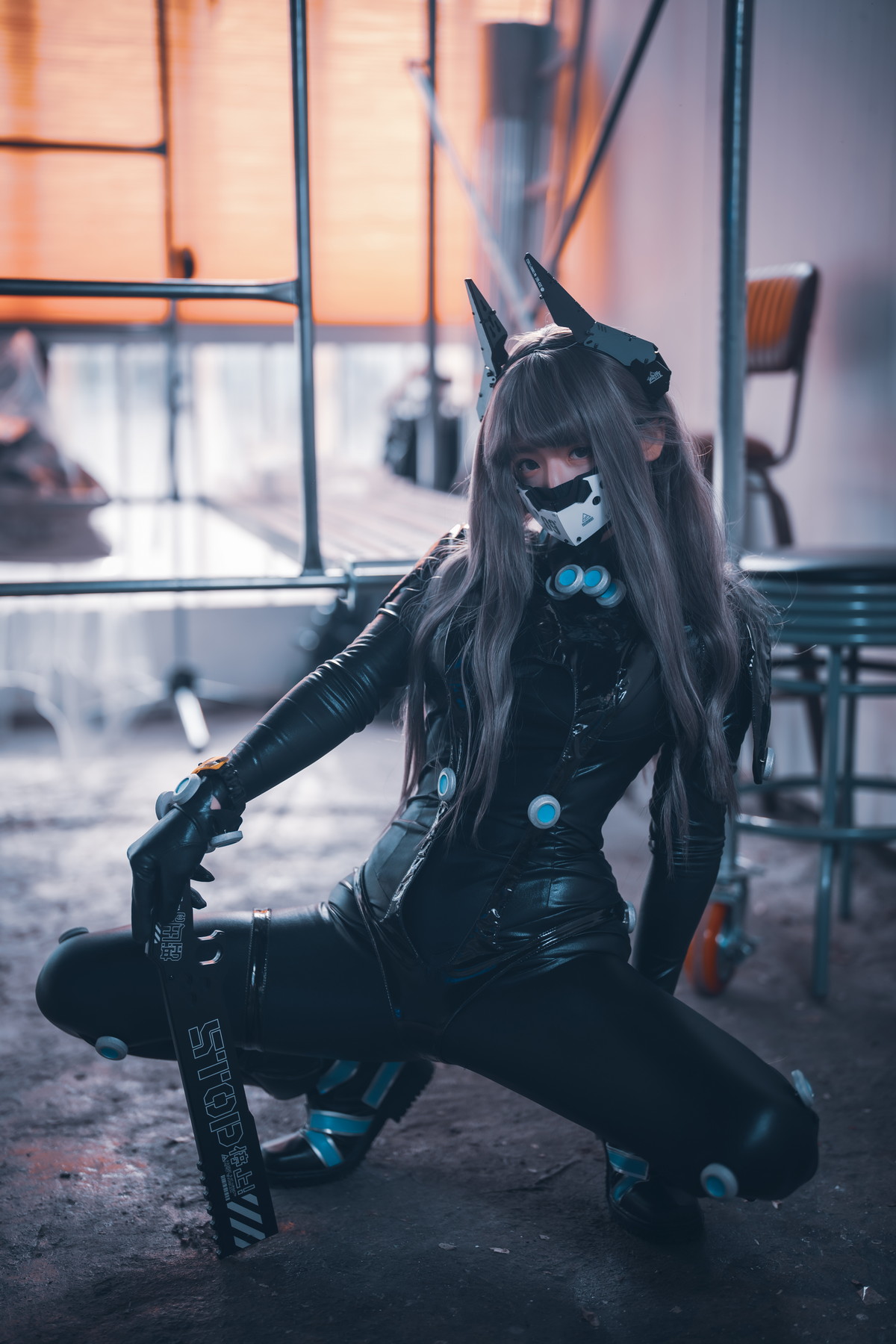 xgyw.top_[DJAWA]No.213_模特Maruemon_GantZ Version主题脱皮衣露黑色皮质情趣内衣诱惑写真151P