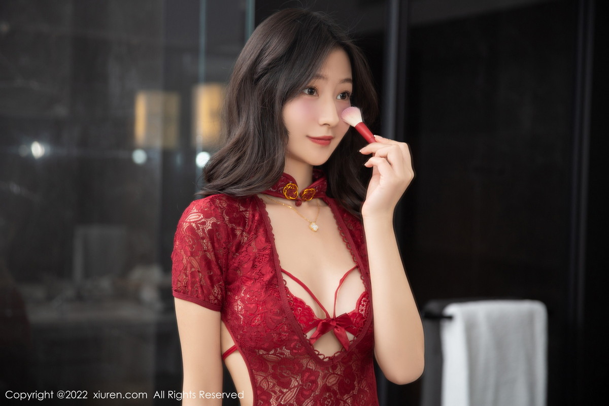 xgyw.top_[XiuRen秀人网]No.5768_模特熊小诺新婚主题性感红色网纱服饰配开档黑丝迷人诱惑写真82P