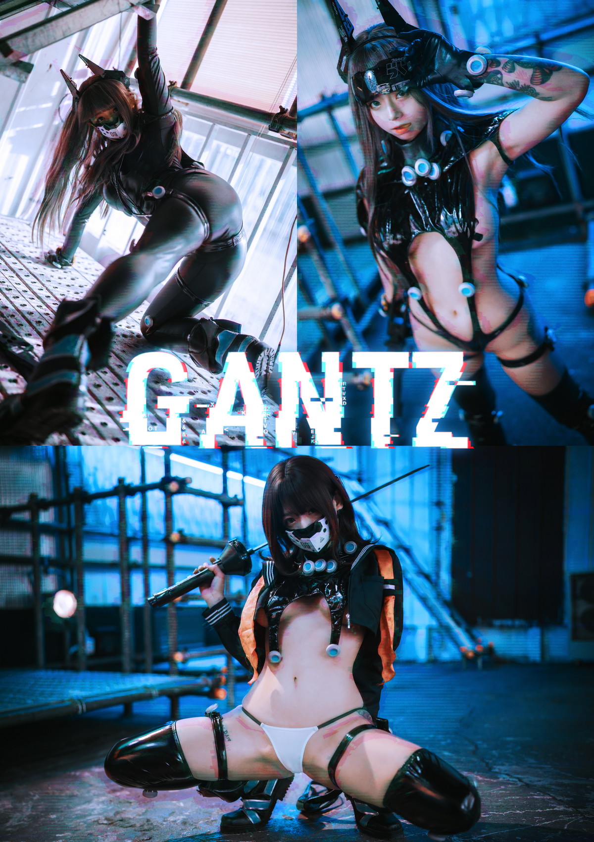 xgyw.top_[DJAWA]No.213_模特Maruemon_GantZ Version主题脱皮衣露黑色皮质情趣内衣诱惑写真151P