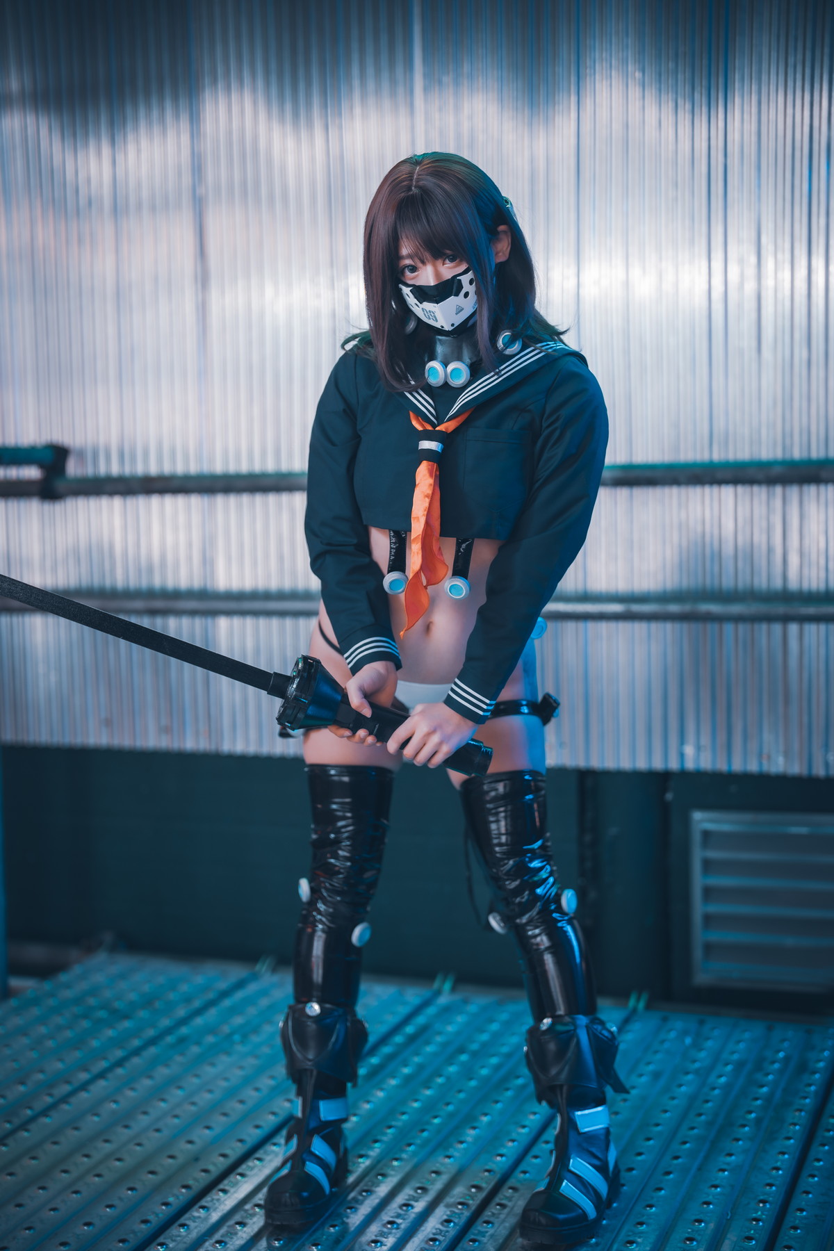 xgyw.top_[DJAWA]No.213_模特Maruemon_GantZ Version主题脱皮衣露黑色皮质情趣内衣诱惑写真151P