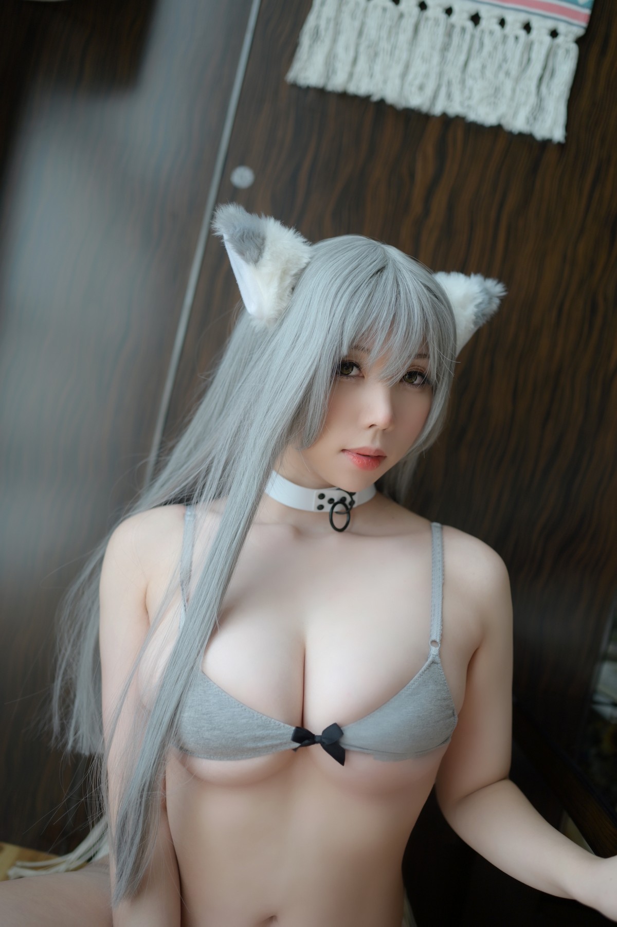 xgyw.top_Coser美女鹿野希猫内衣主题私房猫女郎装扮性感灰色内衣秀豪乳撩人诱惑写真74P