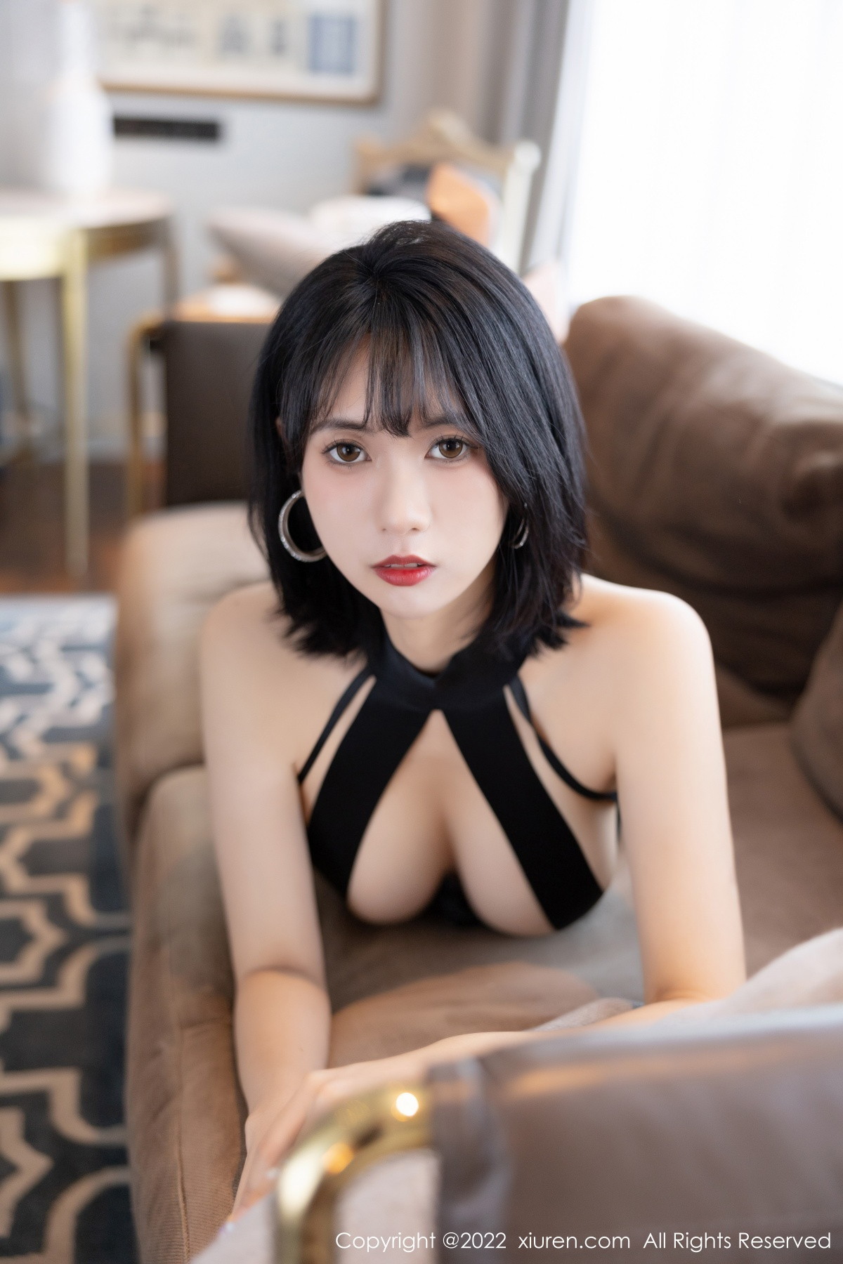 xgyw.top_XiuRen第5782期_模特林子遥性感黑色情趣服饰配黑色蕾丝袜秀惹火身材诱惑写真84P