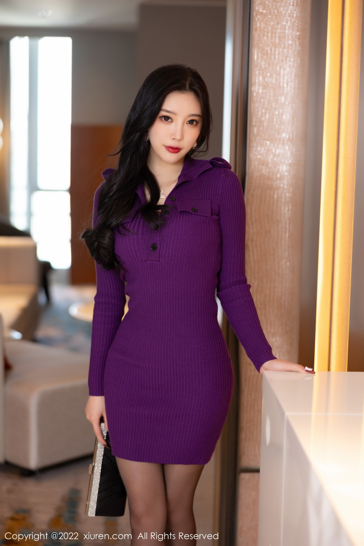 xgyw.top_XiuRen第5798期_女神杨晨晨Yome半脱紫色毛线连衣短裙露红色内衣完美诱惑写真89P
