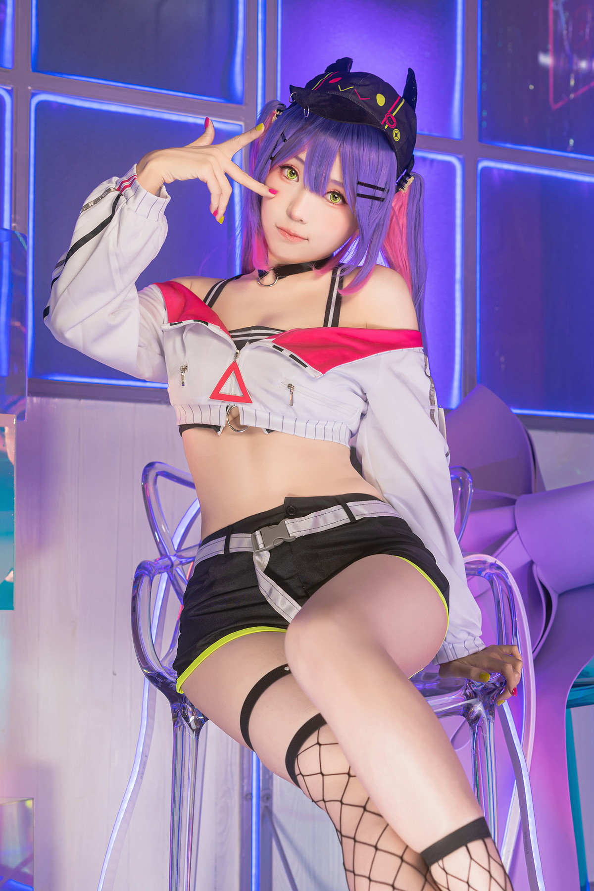xgyw.top_Coser妹子Ely_eee-Towa Tokoyami主题两套性感服饰配黑丝网袜秀美腿诱惑写真39P