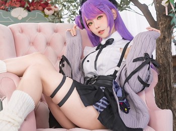 Coser小小妹妹Ely_eee-Towa Tokoyami主题两套性感服饰配黑色丝袜网袜秀美腿骚扰写真39P