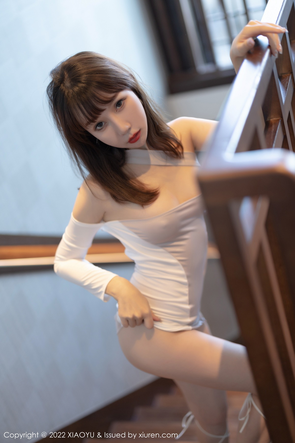 xgyw.top_[XiaoYu画语界]Vol.900_模特波巧酱浅紫色露肩连衣短裙配白色高跟秀曼妙身姿迷人写真81P