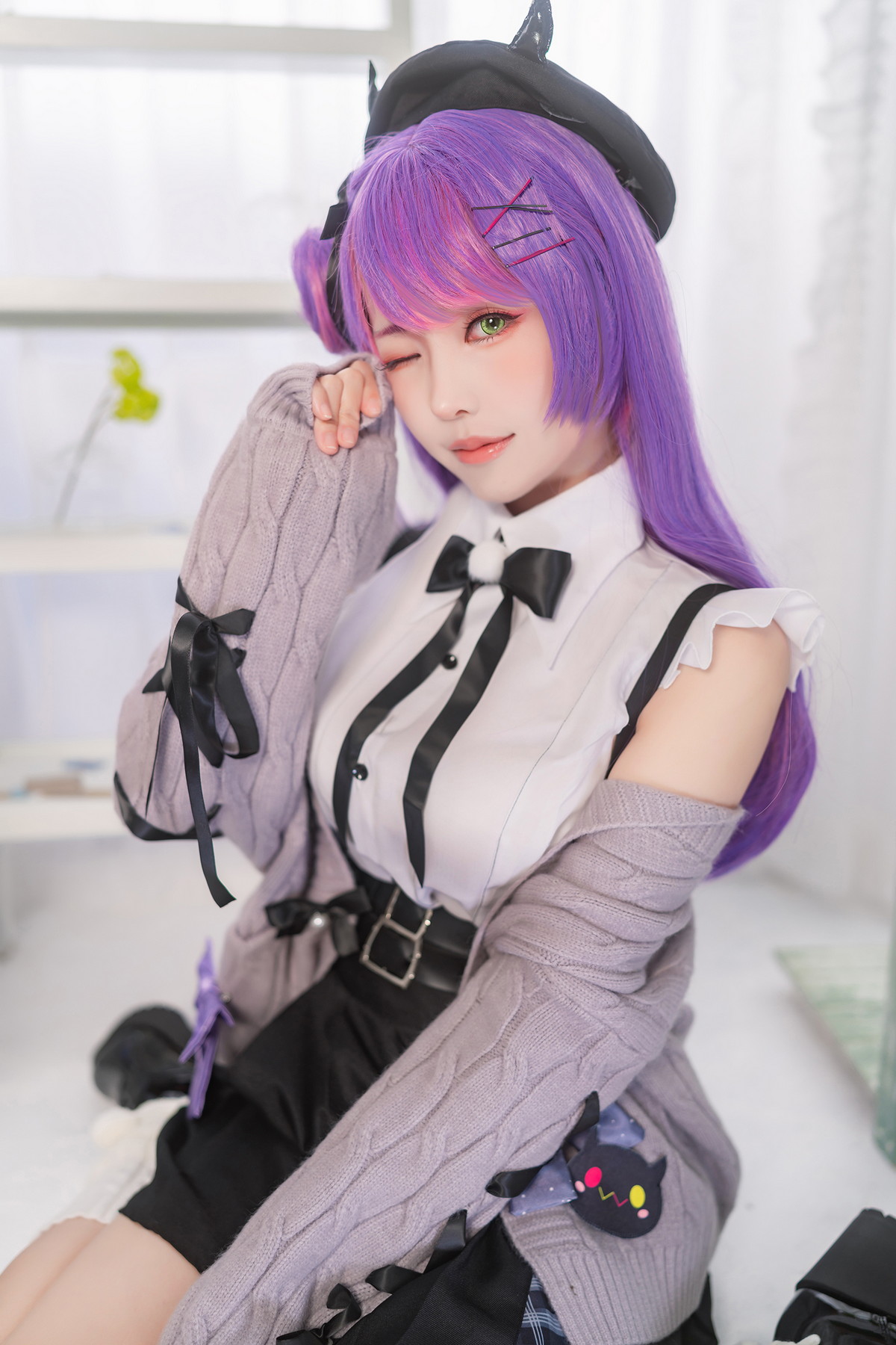 xgyw.top_Coser妹子Ely_eee-Towa Tokoyami主题两套性感服饰配黑丝网袜秀美腿诱惑写真39P