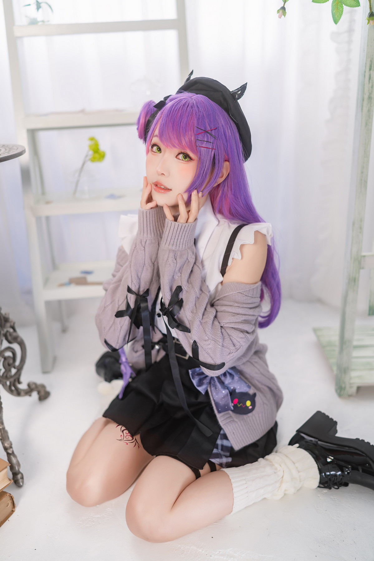 xgyw.top_Coser妹子Ely_eee-Towa Tokoyami主题两套性感服饰配黑丝网袜秀美腿诱惑写真39P