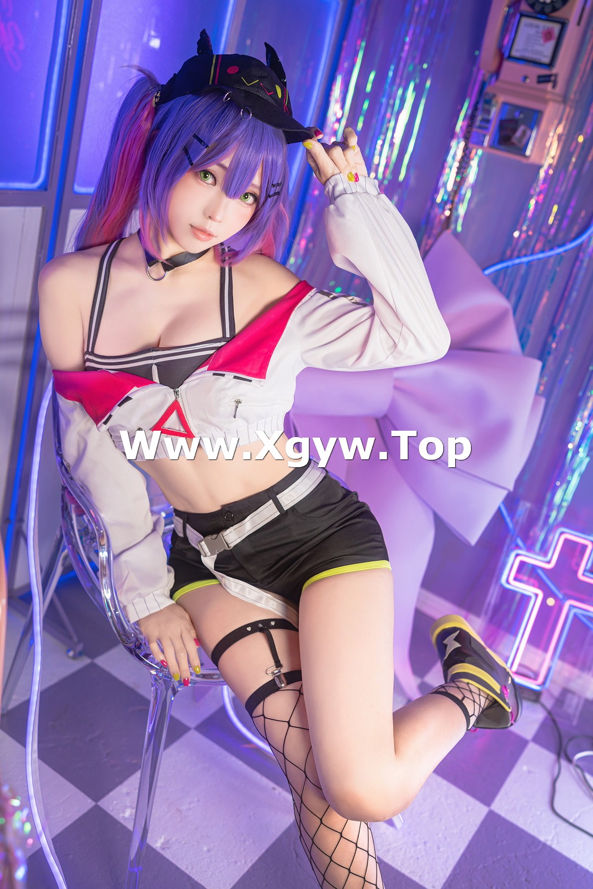 xgyw.top_Coser妹子Ely_eee-Towa Tokoyami主题两套性感服饰配黑丝网袜秀美腿诱惑写真39P