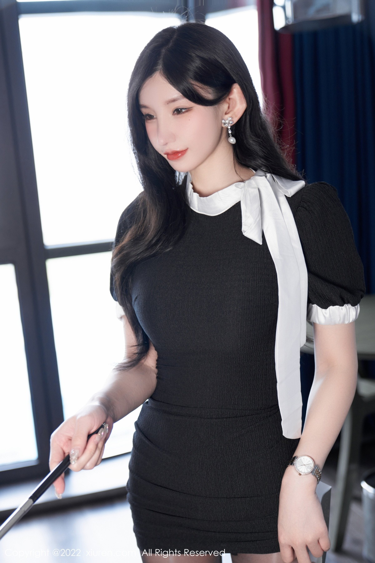 xgyw.top_XiuRen第5848期_女神周于希Sally私房性感蓝色蕾丝内衣配超薄闪亮黑丝魅惑写真102P