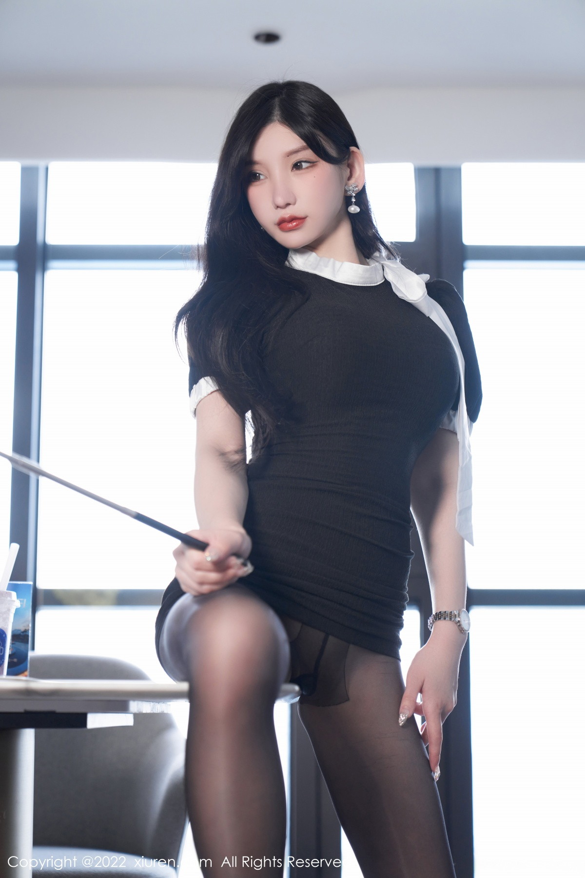 xgyw.top_XiuRen第5848期_女神周于希Sally私房性感蓝色蕾丝内衣配超薄闪亮黑丝魅惑写真102P