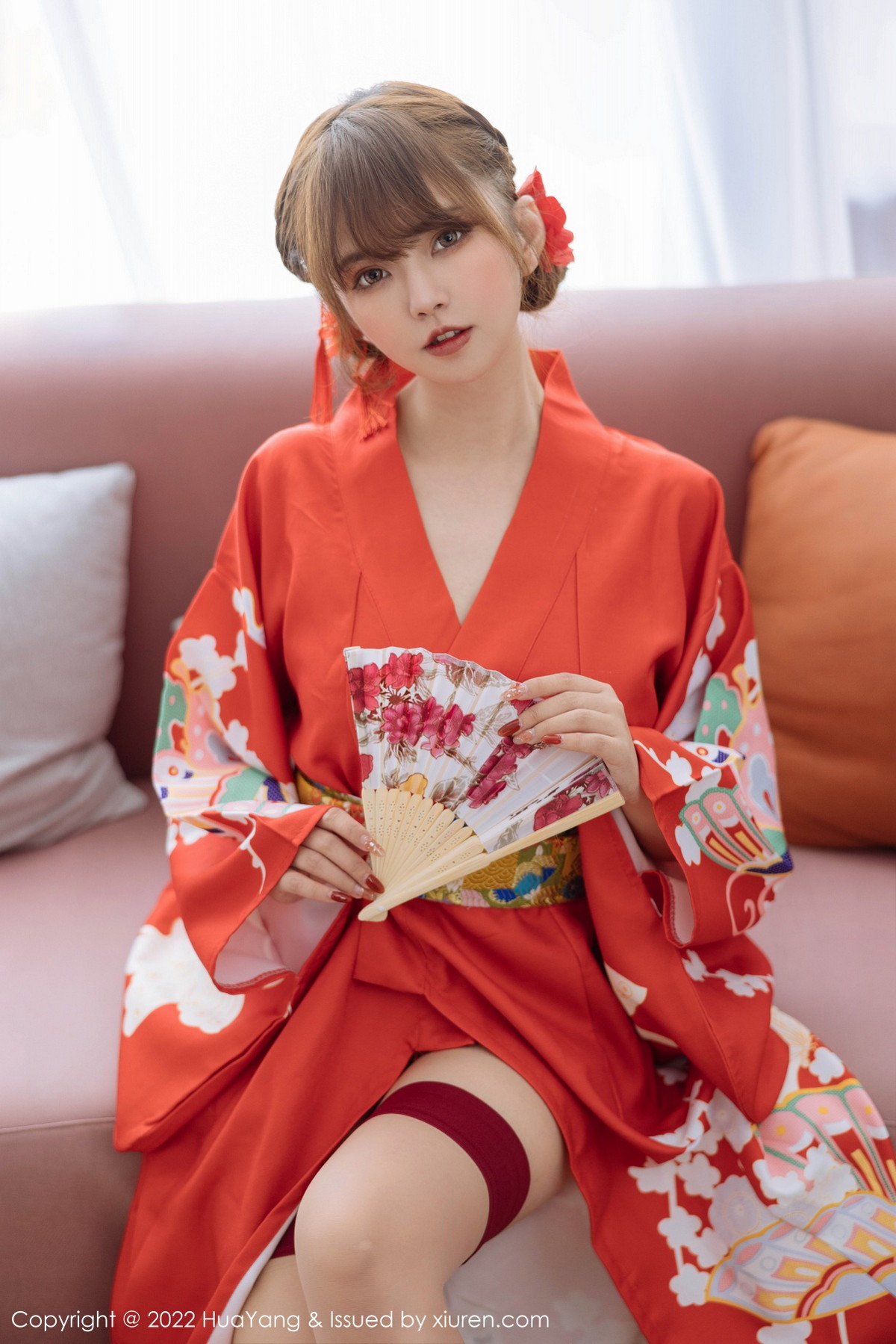 xgyw.top_[HuaYang花漾]Vol.518_模特张思允Nice西双版纳旅拍红色真空和服半脱露豪乳诱惑写真64P