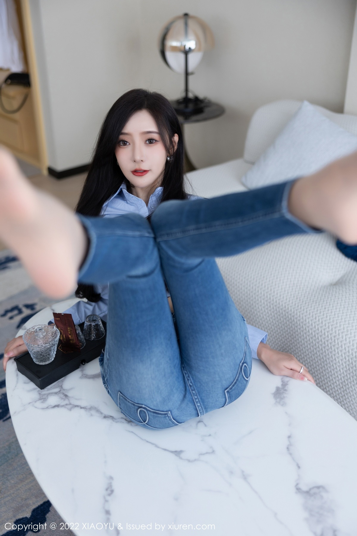xgyw.top_[XiaoYu画语界]Vol.904_女神王馨瑶yanni杭州旅拍浅蓝T恤配牛仔裤露白色内衣诱惑写真88P