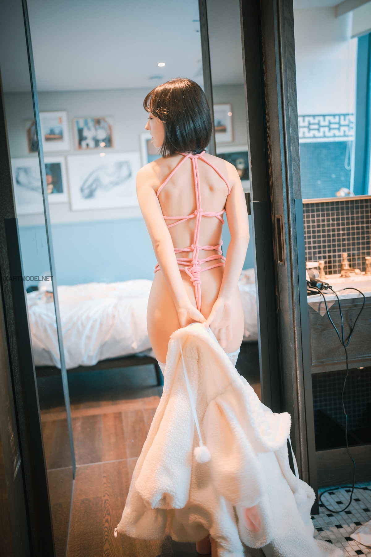 xgyw.top_[DJAWA]No.225_模特HaNari_Knotting Class主题户外脱白色外衣露粉色情趣捆绑诱惑写真69P