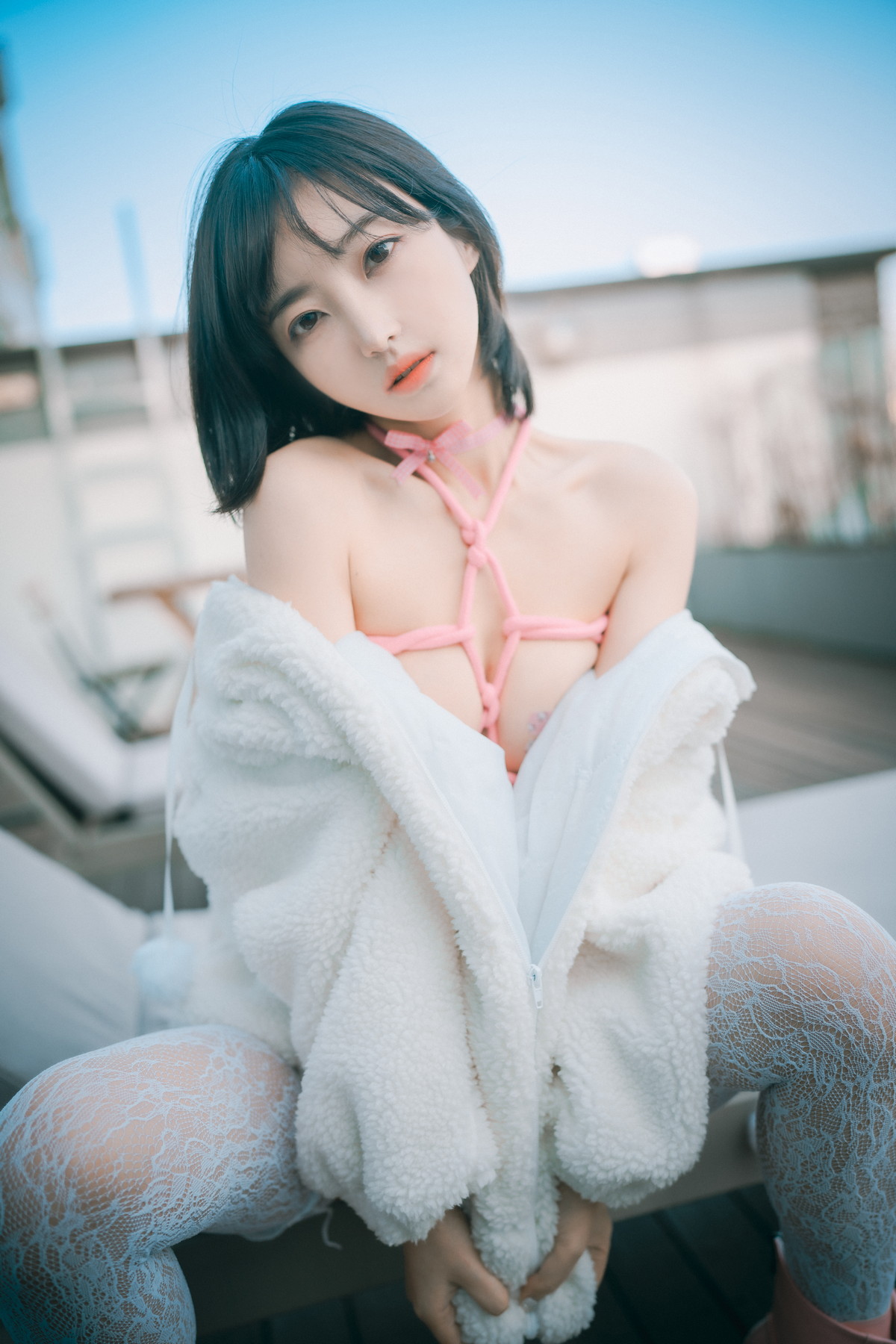 xgyw.top_[DJAWA]No.225_模特HaNari_Knotting Class主题户外脱白色外衣露粉色情趣捆绑诱惑写真69P