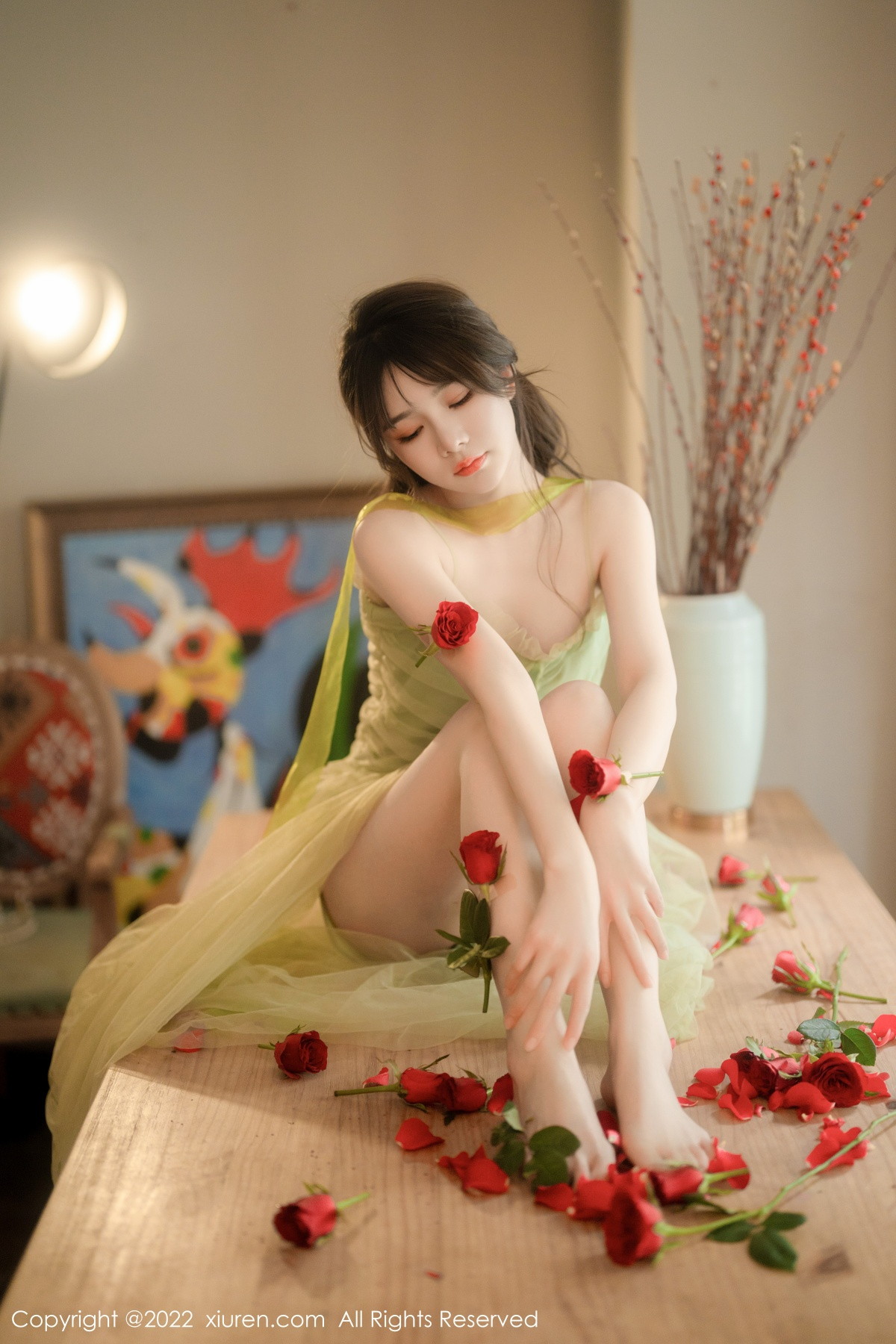 xgyw.top_XiuRen第5875期_模特婠婠么私房性感淡绿色连衣裙秀曼妙身姿白嫩美腿诱惑写真85P