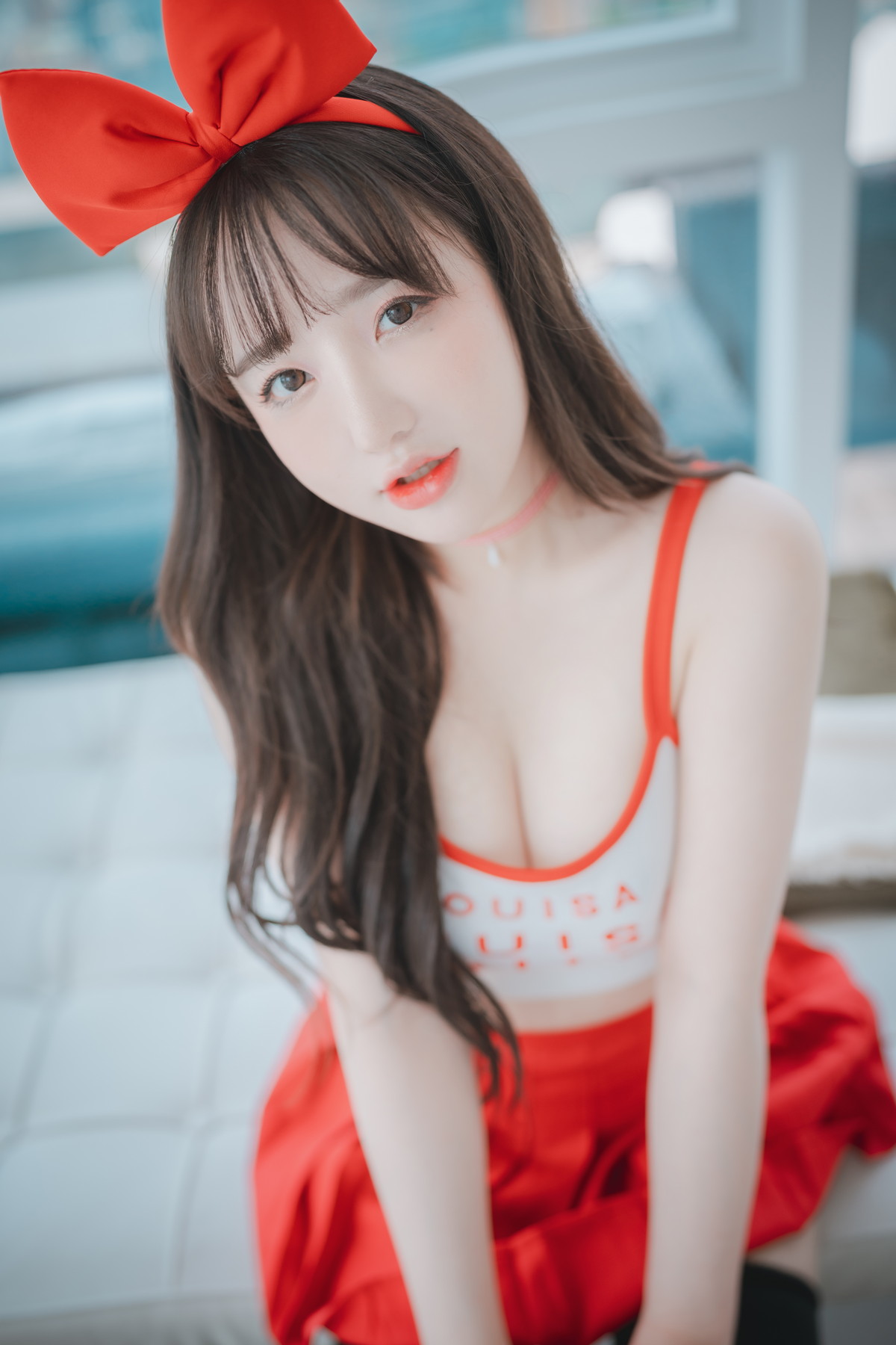 xgyw.top_[DJAWA]No.228_韩国模特Strawberry Girl主题私房性感红色百褶裙半撩露翘臀诱惑写真81P