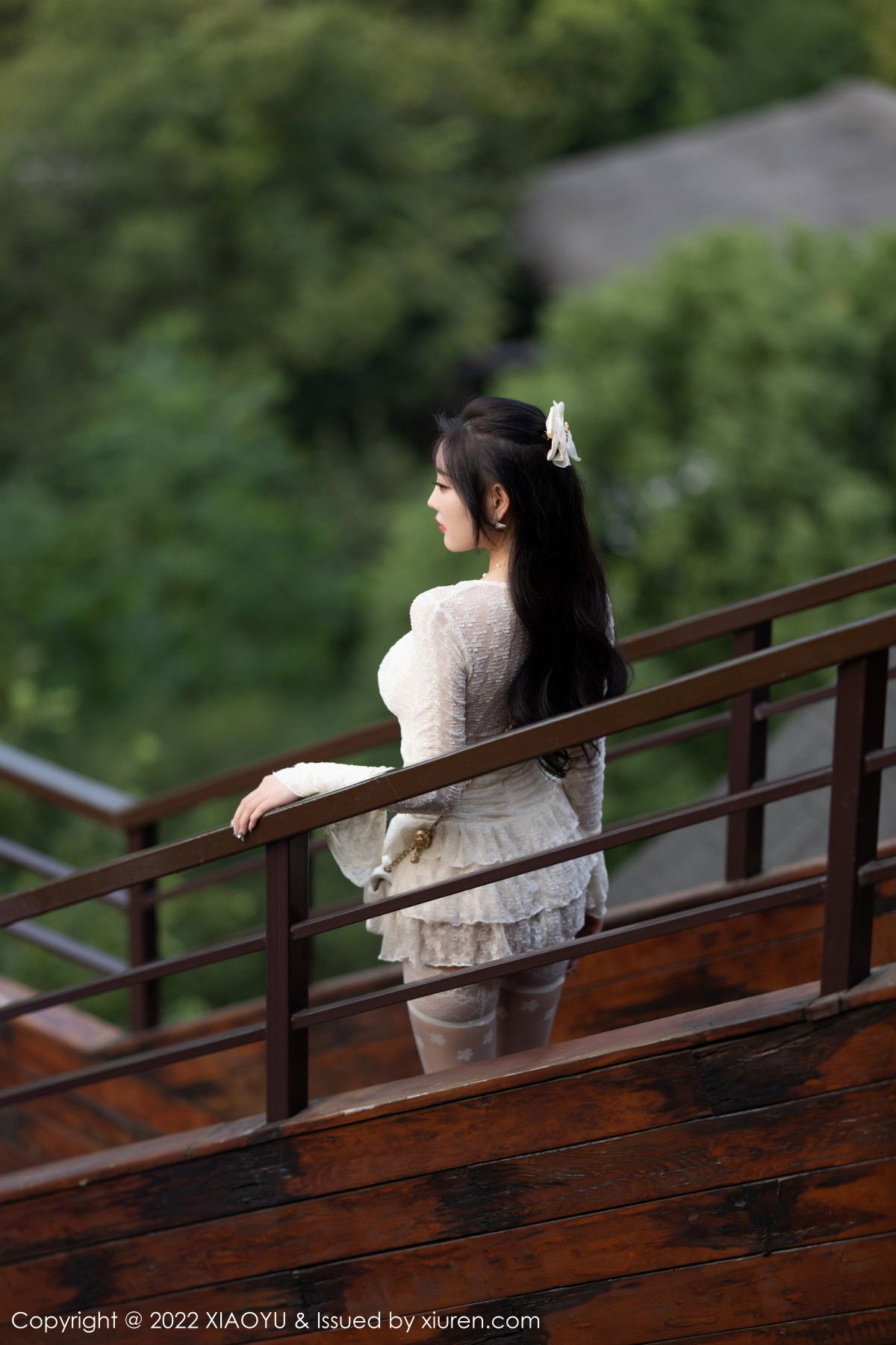 xgyw.top_[XiaoYu画语界]Vol.912_女神杨晨晨Yome性感白色薄纱服饰配蕾丝袜秀翘臀美腿诱惑写真90P