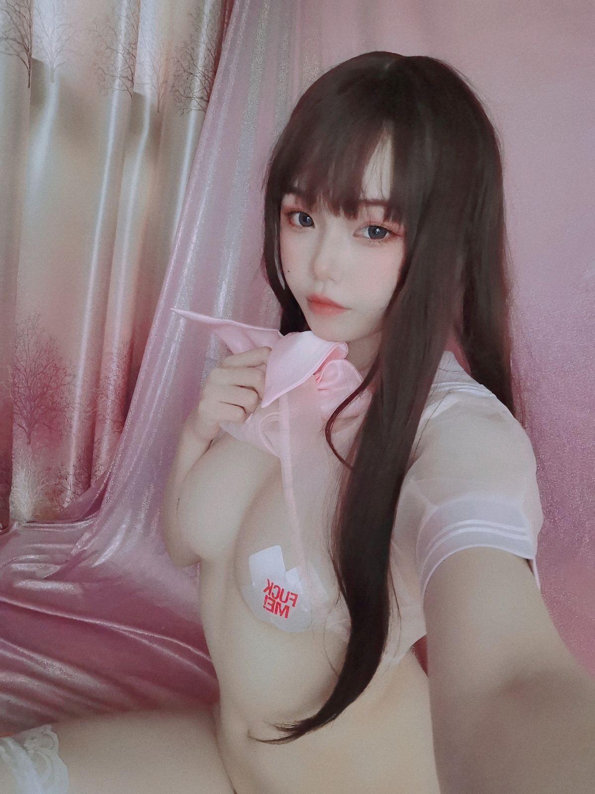 xgyw.top_网络美女喵喵鱼粉嫩水手服主题私房脱粉色蝴蝶结露傲人豪乳遮点极致诱惑写真48P