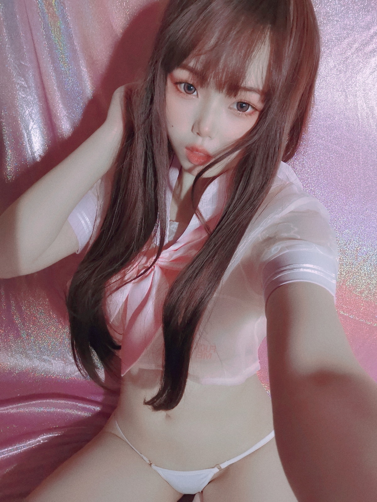 xgyw.top_网络美女喵喵鱼粉嫩水手服主题私房脱粉色蝴蝶结露傲人豪乳遮点极致诱惑写真48P