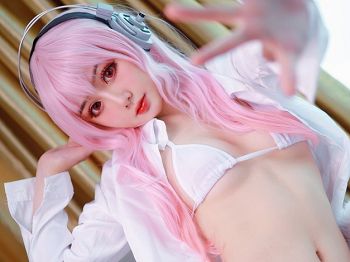 网络青春美女您的蛋蛋索尼子白内衣主题性感白衬衫半脱露三点式内衣迷人骚扰写真31P