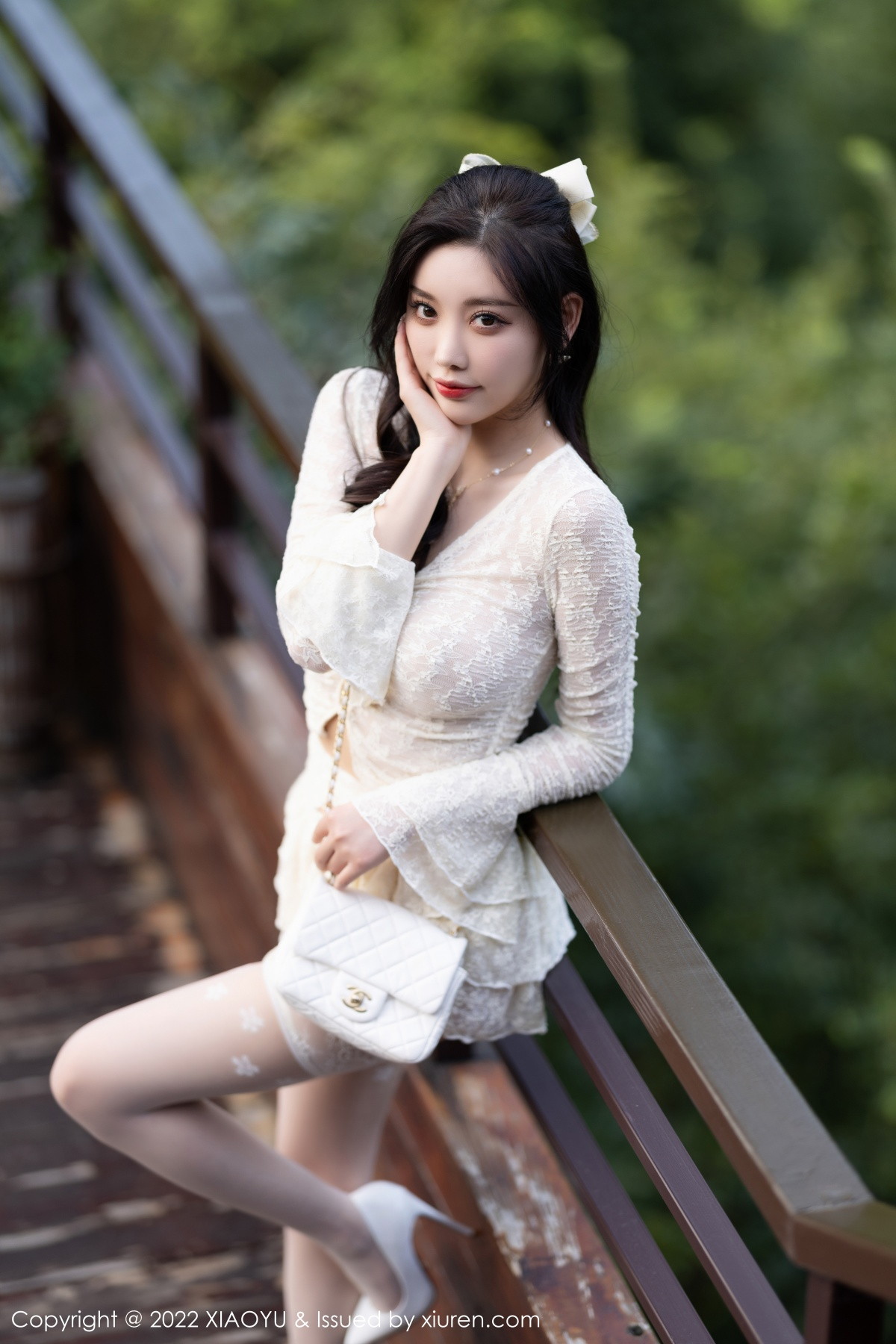 xgyw.top_[XiaoYu画语界]Vol.912_女神杨晨晨Yome性感白色薄纱服饰配蕾丝袜秀翘臀美腿诱惑写真90P