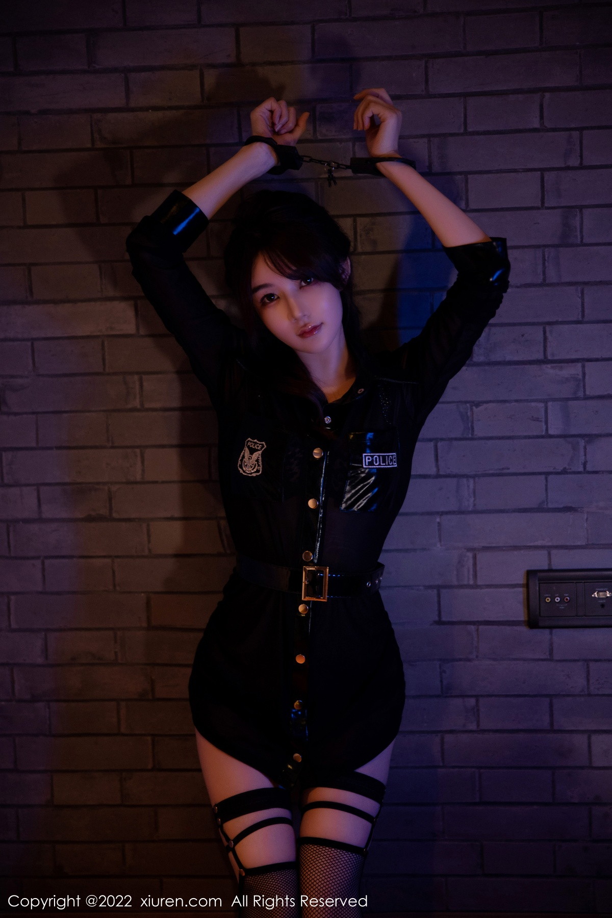 xgyw.top_XiuRen第5931期_模特婠婠么性感黑色情趣制服露豹纹内衣秀绝美身材诱惑写真94P