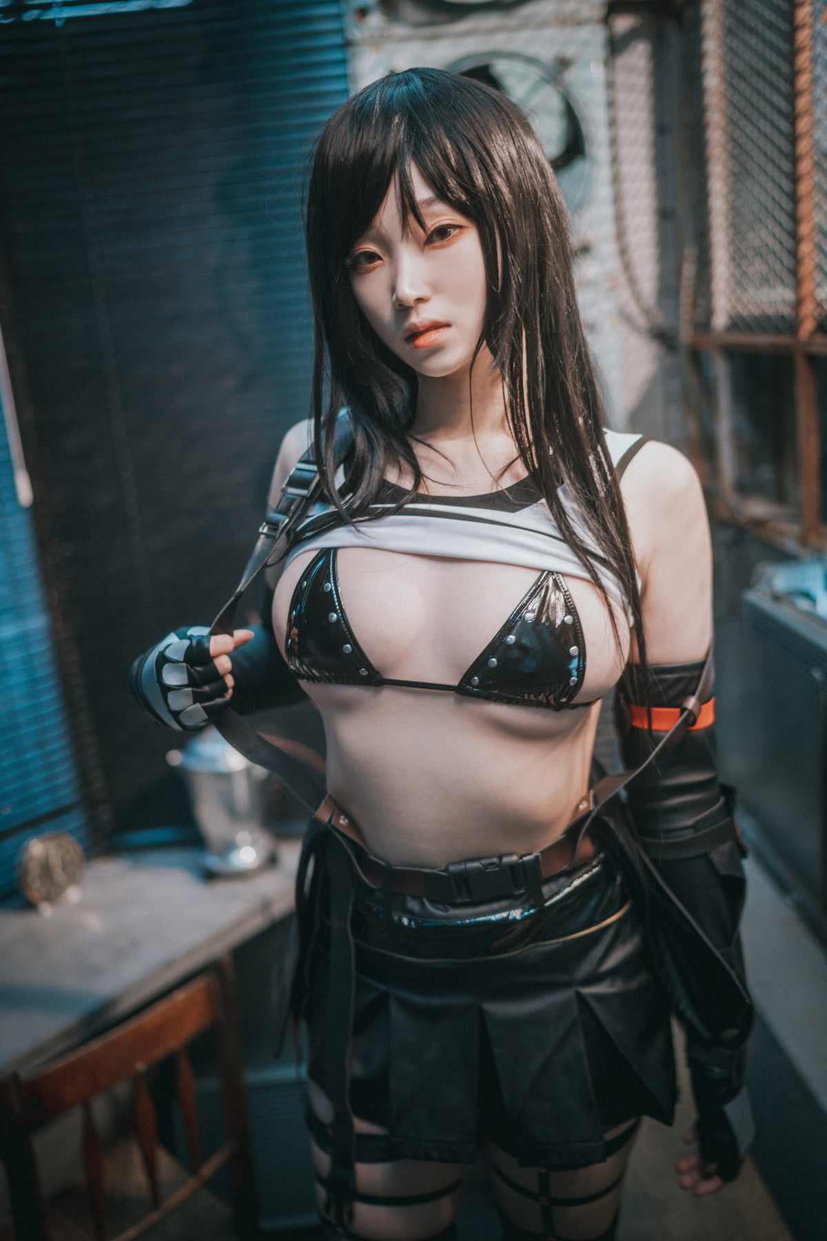 xgyw.top_[DJAWA]No.232_模特Bambi_Tifa Lockhart主题户外性感黑色内衣秀完美身材诱惑写真234P