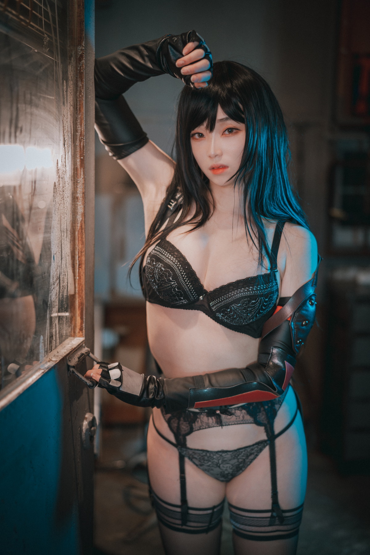 xgyw.top_[DJAWA]No.232_模特Bambi_Tifa Lockhart主题户外性感黑色内衣秀完美身材诱惑写真234P