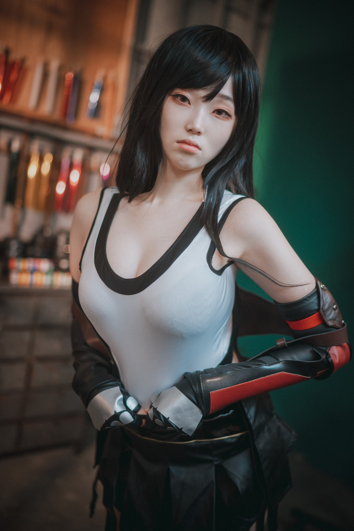 xgyw.top_[DJAWA]No.232_模特Bambi_Tifa Lockhart主题户外性感黑色内衣秀完美身材诱惑写真234P