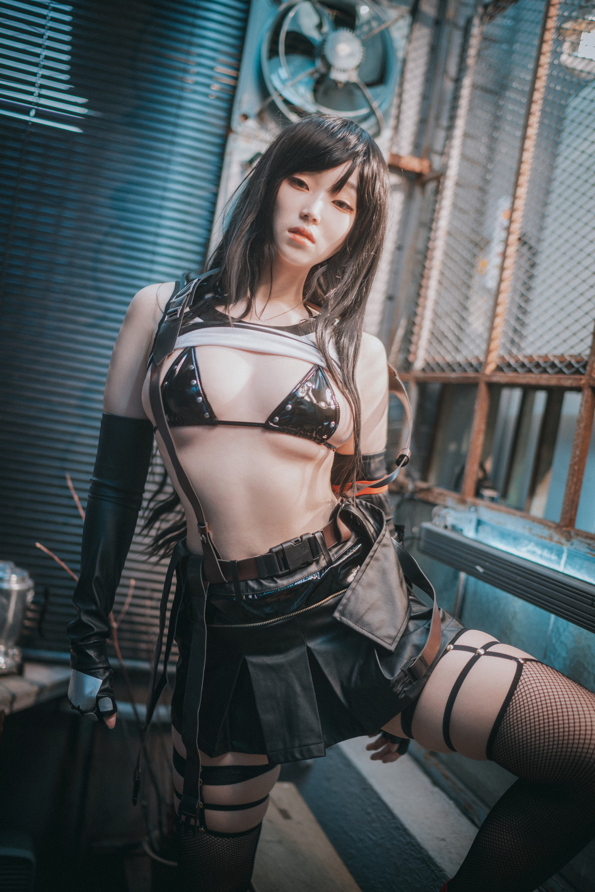 xgyw.top_[DJAWA]No.232_模特Bambi_Tifa Lockhart主题户外性感黑色内衣秀完美身材诱惑写真234P