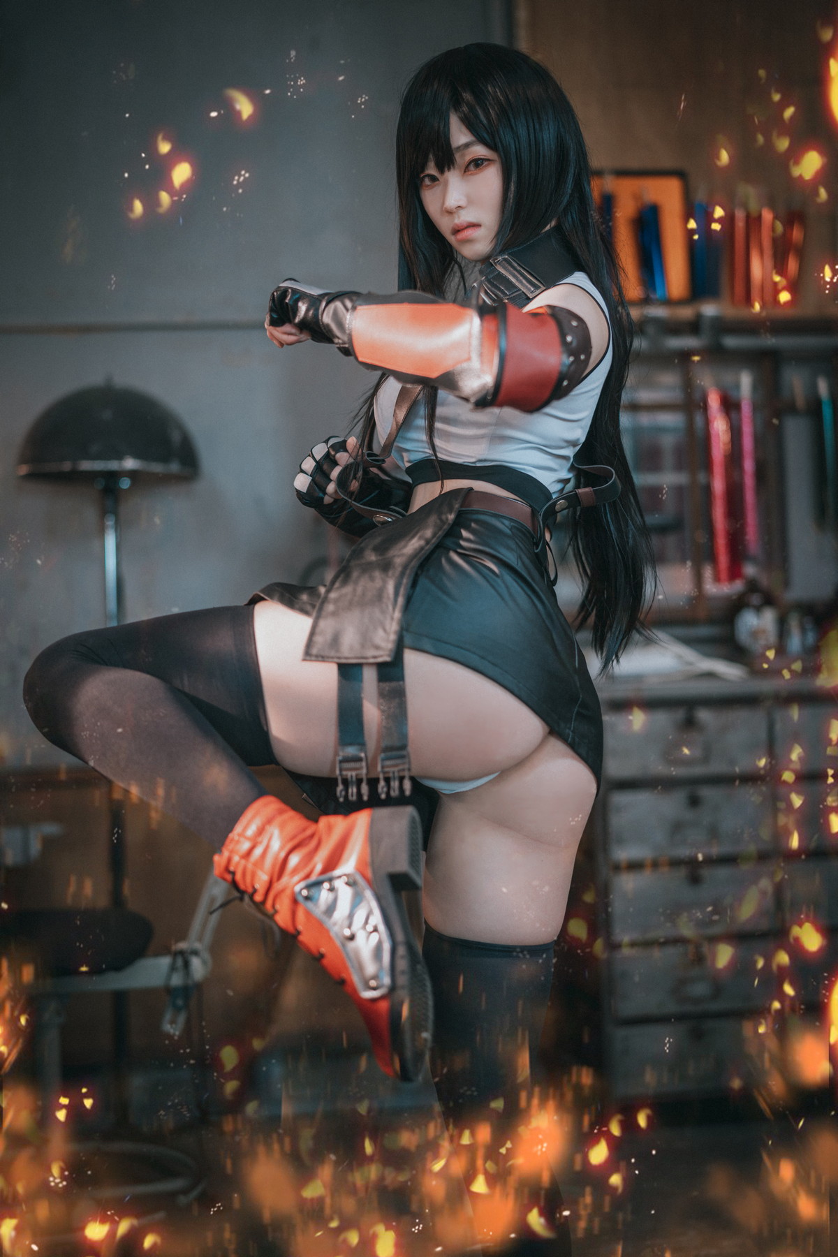 xgyw.top_[DJAWA]No.232_模特Bambi_Tifa Lockhart主题户外性感黑色内衣秀完美身材诱惑写真234P
